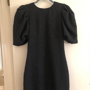 Black puffed sleeved dress sz small Just female  brand